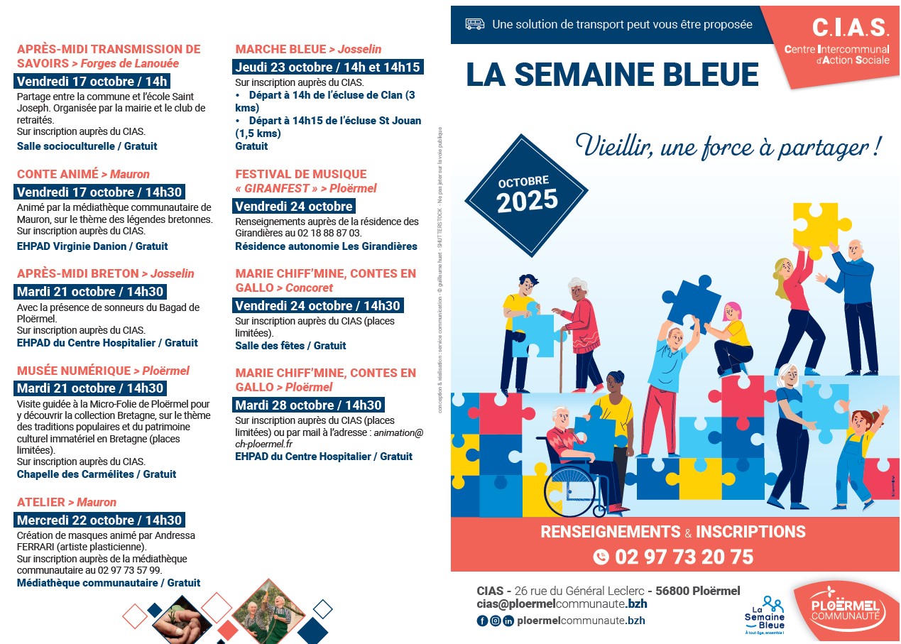 programmation semaine bleue 2025 2